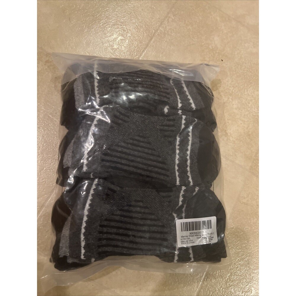 6 Pairs Merino Wool Crew Hiking Running Socks Compression Support Unisex New